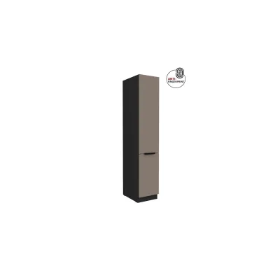 Küchen Hochschrank 40 cm Küche ARIA Sandgrau matt Anti Fingerprint Küchenzeile