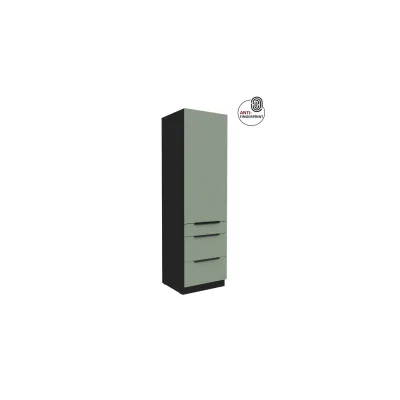 Küchen Hochschrank 60 cm Küche ARIA Aquamarin matt Anti Fingerprint Küchenzeile