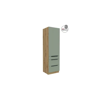 Küchen Hochschrank 60 cm Küche ARIA Aquamarin matt Anti Fingerprint Küchenzeile