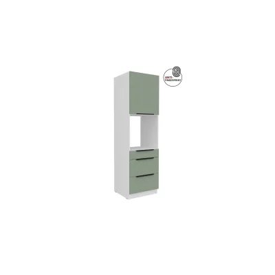 Küchen Hochschrank 60 cm Küche ARIA Aquamarin matt Anti Fingerprint Küchenzeile