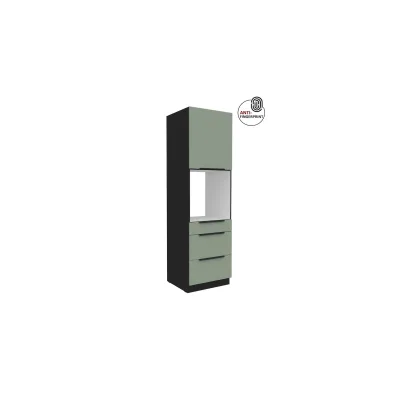 Küchen Hochschrank 60 cm Küche ARIA Aquamarin matt Anti Fingerprint Küchenzeile