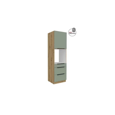 Küchen Hochschrank 60 cm Küche ARIA Aquamarin matt Anti Fingerprint Küchenzeile