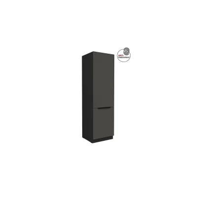 Küchen Hochschrank 60 cm Küche ARIA Graphite matt Anti Fingerprint Küchenzeile