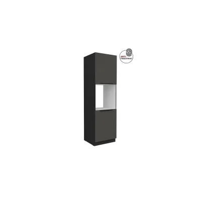 Küchen Hochschrank 60 cm Küche ARIA Graphite matt Anti Fingerprint Küchenzeile