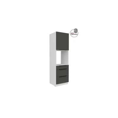 Küchen Hochschrank 60 cm Küche ARIA Graphite matt Anti Fingerprint Küchenzeile