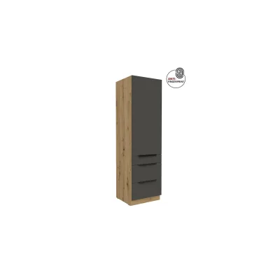 Küchen Hochschrank 60 cm Küche ARIA Graphite matt Anti Fingerprint Küchenzeile