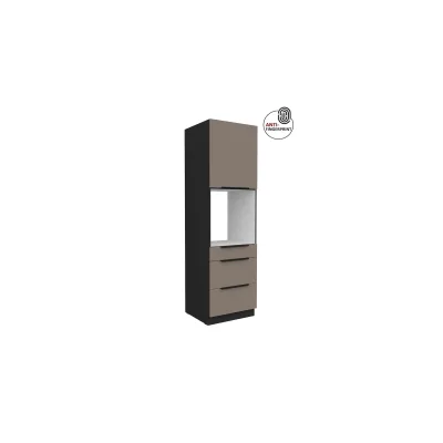 Küchen Hochschrank 60 cm Küche ARIA Sandgrau matt Anti Fingerprint Küchenzeile