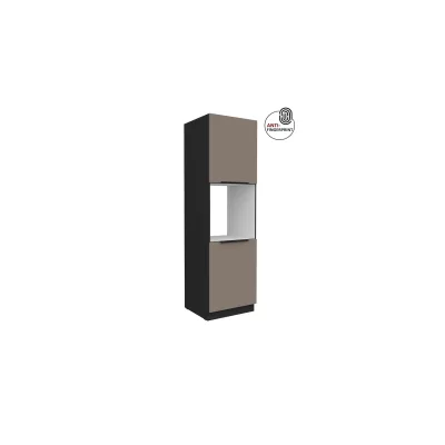 Küchen Hochschrank 60 cm Küche ARIA Sandgrau matt Anti Fingerprint Küchenzeile