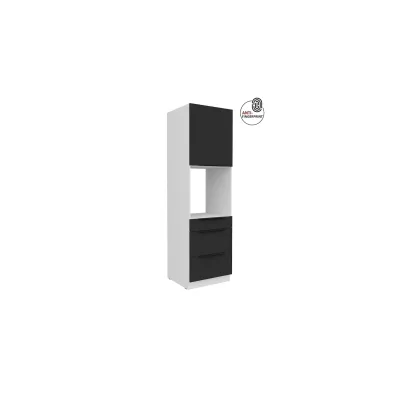 Küchen Hochschrank 60 cm Küche ARIA Schwarz matt Anti Fingerprint Küchenzeile