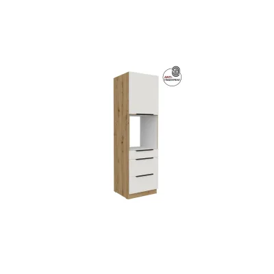 Küchen Hochschrank 60 cm Küche ARIA Weiß ultra matt Anti Fingerprint Küchenzeile