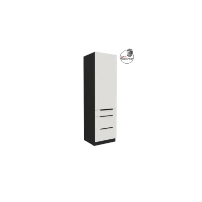 Küchen Hochschrank 60 cm Küche ARIA Weiß ultra matt Anti Fingerprint Küchenzeile