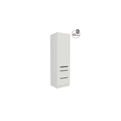 Küchen Hochschrank 60 cm Küche ARIA Weiß ultra matt Anti Fingerprint Küchenzeile