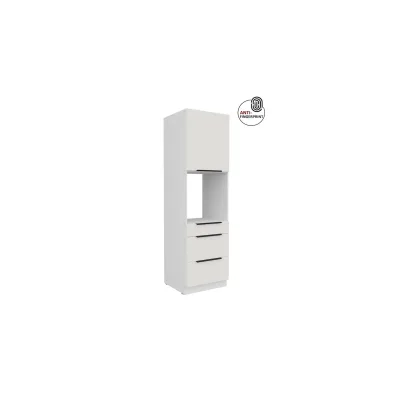 Küchen Hochschrank 60 cm Küche ARIA Weiß ultra matt Anti Fingerprint Küchenzeile
