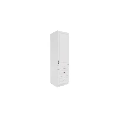 Küchen Hochschrank 60 cm Stilo Weiss Küchenzeile Küchenblock mit Schubladen