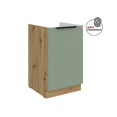 Küchen Spülenschrank 50 Küche ARIA Aquamarin matt Anti Fingerprint Küchenzeile