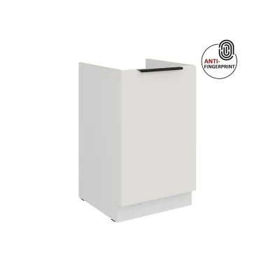 Küchen Spülenschrank 50 Küche ARIA Weiss ultra matt Anti Fingerprint Küchenzeile