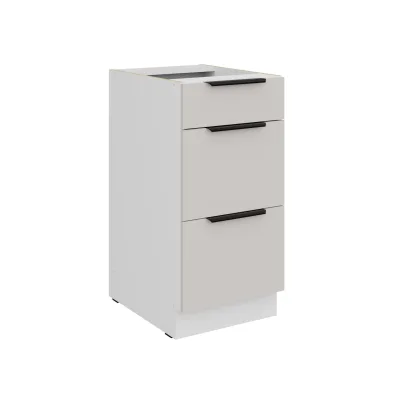 Küchen Unterschrank 40 cm COMO Kaschmir Vollauszug Soft-Close Küche Küchenzeile