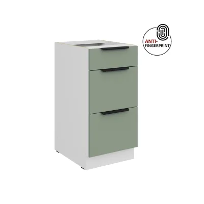 Küchen Unterschrank 40 Küche ARIA Aquamarin matt Anti Fingerprint Küchenzeile