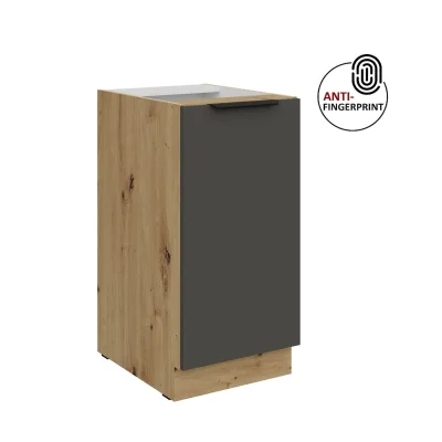 Küchen Unterschrank 40 Küche ARIA Graphite matt Anti Fingerprint Küchenzeile