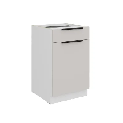Küchen Unterschrank 50 cm COMO Kaschmir Vollauszug Soft-Close Küche Küchenzeile