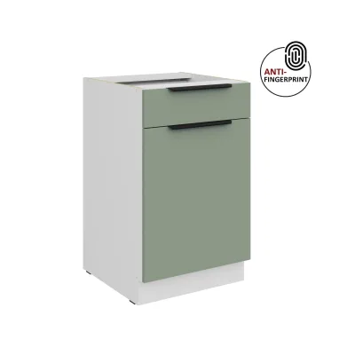 Küchen Unterschrank 50 cm Küche ARIA Aquamarin matt Anti Fingerprint Küchenzeile