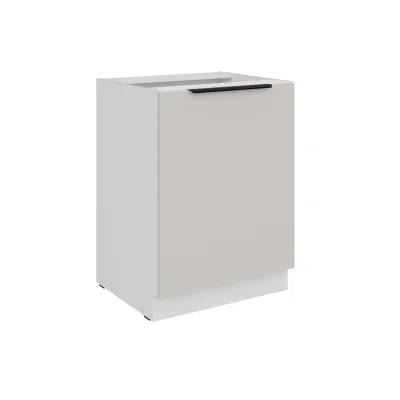 Küchen Unterschrank 60 cm COMO Kaschmir + Weiß Küche Küchenzeile Küchenblock