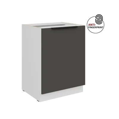 Küchen Unterschrank 60 cm Küche ARIA Graphite matt Anti Fingerprint Küchenzeile