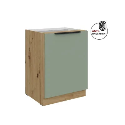 Küchen Unterschrank 60 Küche ARIA Aquamarin matt Anti Fingerprint Küchenzeile