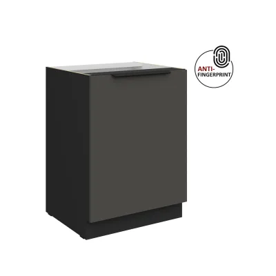 Küchen Unterschrank 60 Küche ARIA Graphite matt Anti Fingerprint Küchenzeile