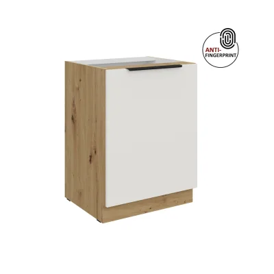 Küchen Unterschrank 60 Küche ARIA Weiss ultra matt Anti Fingerprint Küchenzeile