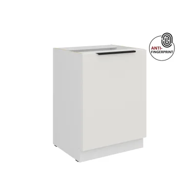 Küchen Unterschrank 60 Küche ARIA Weiss ultra matt Anti Fingerprint Küchenzeile