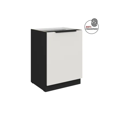 Küchen Unterschrank 60 Küche ARIA Weiss ultra matt Anti Fingerprint Küchenzeile