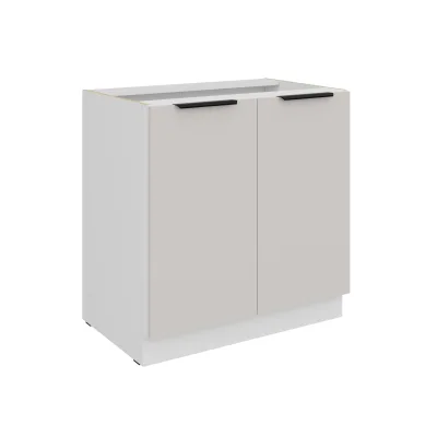 Küchen Unterschrank 80 cm COMO Kaschmir + Weiß Küche Küchenzeile Küchenblock