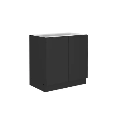 Küchen Unterschrank 80 cm SIENA Schwarz Küche Küchenzeile Küchenblock