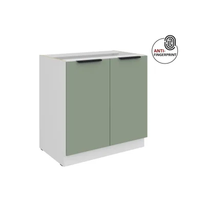 Küchen Unterschrank 80 Küche ARIA Aquamarin matt Anti Fingerprint Küchenzeile