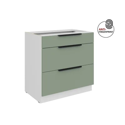 Küchen Unterschrank 80 Küche ARIA Aquamarin matt Anti Fingerprint Küchenzeile