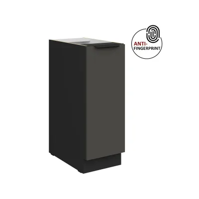 Küchen Unterschrank Schrankauszug 30 Küche ARIA Graphite matt Anti Fingerprint