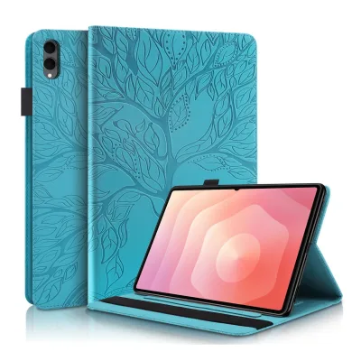 Kunstleder für Samsung Galaxy Tab S11 Ultra Baum Design Blau