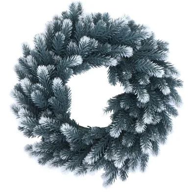 Künstlicher Kranz MCW-O98, Türkranz Tischkranz, Deko künstlich Ø 60cm ~ Tanne mit Schnee