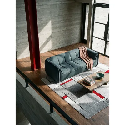 Kurzflor-Läufer Niederflor Grau 80x140 cm - THUR   Kadima Design