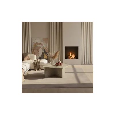 Kurzflorteppich Waschbar NECKAR, einfarbig, aus Polyester, Beige, 140 x 200 cm