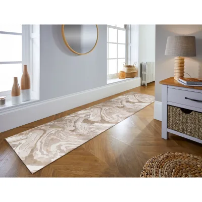 Läufer abstrakt Beige 60 x 230 cm - OUSE   Kadima Design