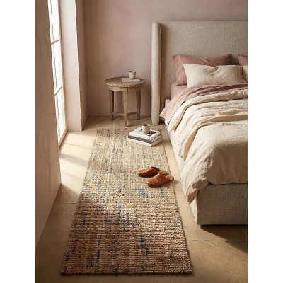 Läufer Boho Natur-Blau 60 x 300 cm - ERME   Kadima Design