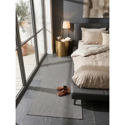 Läufer Flachgewebe Anthrazit 80x150 cm - BORNO   Kadima Design