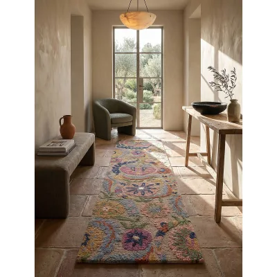 Läufer floral Bunt 80 x 300 cm - HEDDA   Kadima Design