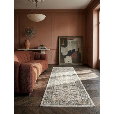 Läufer floral Erdtöne-Grün 60 x 230 cm - ADUR   Kadima Design