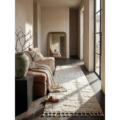 Läufer Hochflor Creme 80 x 300 cm - MARA   Kadima Design