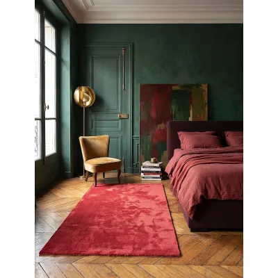 Läufer Hochflor Rot 80x150 cm - ALDAN   Kadima Design
