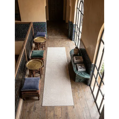 Läufer Kurzflor Beige 80x300 cm - ERESMA   Kadima Design