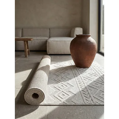 Läufer Kurzflor Creme 80x150 cm - STURA   Kadima Design